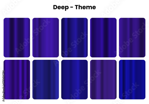  Profound deep gradients with mysterious depths, Dark ocean colors for contemplative designs, Abyssal beauty meets infinite mystery