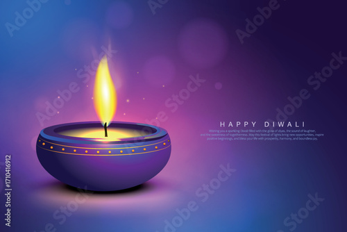 happy diwali festival of lights. creative vector illustration design.
