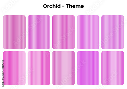 Exotic orchid gradients with tropical sophistication, Delicate flower colors for premium designs, Rare beauty meets elegant refinement
