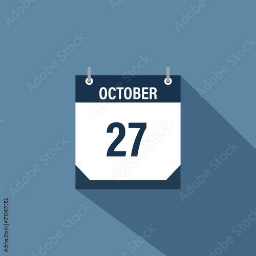 27 October calendar vector illustrations