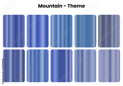 Majestic mountain gradients with alpine grandeur, Peak-to-valley color transitions for nature themes, Rugged terrain beauty in gradient design