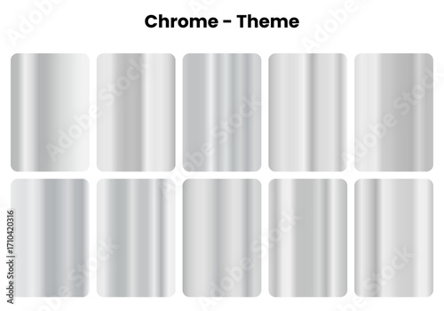 Mirror-finish chrome gradients with perfect reflections, Ultra-modern metallic shine for futuristic designs, Polished perfection in digital gradient format