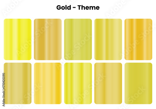 Luxurious gold gradient pack with rich warm undertones, Opulent metallic shimmers for high-end branding projects, Timeless elegance captured in digital perfection