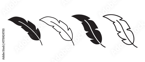 feather icons set. in different styles isolated on white background.
