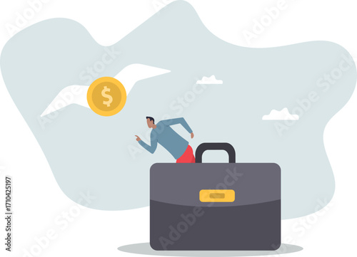 Losing money from business failure or investment mistake, tax or debt problem, bankruptcy or economic crisis or recession .about a man and his life.