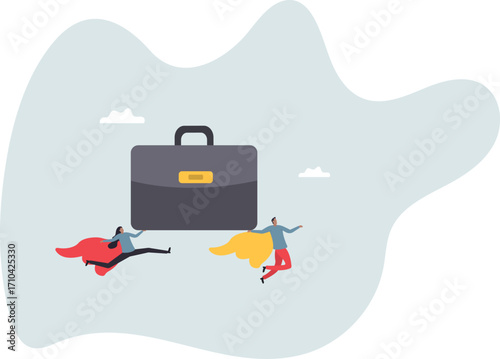 Professional people to help business success, teamwork or unity, super power to grow business fast, strength or team support .life and employment of people.