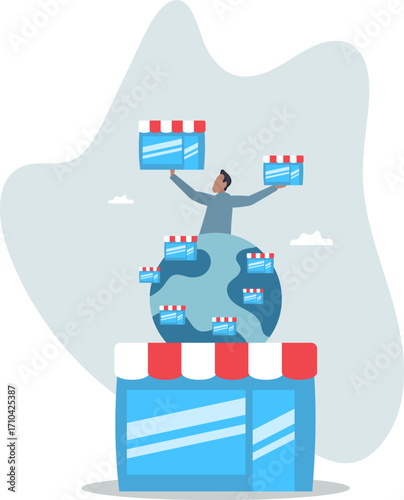 Franchise business opportunity to start or expand store and shop, selling shop license or growing business to global and international.about a man and his life.