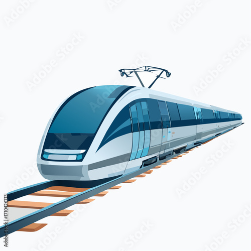 train isolated on white background