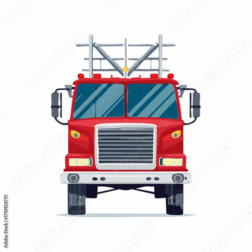 fire truck isolated on white