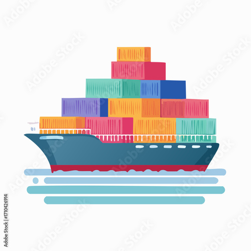 cargo ship with cargo containers