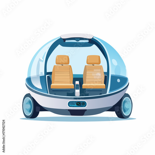 futuristic car isolated on white background