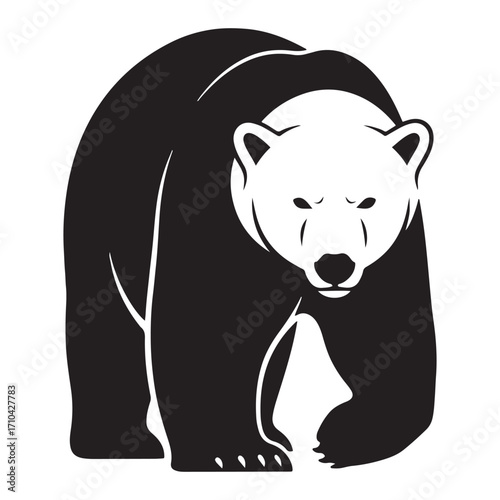 Polar Bear Silhouette Vector Illustration