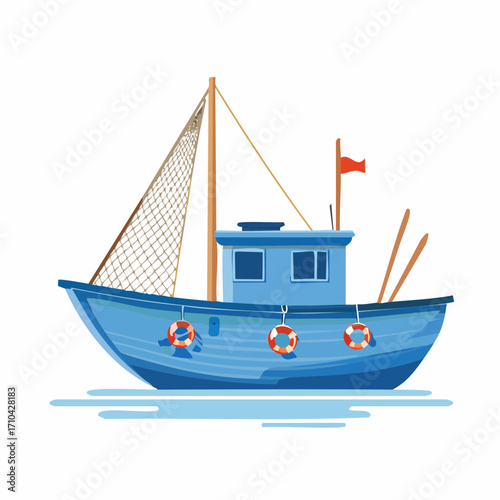 vector illustration of a ship