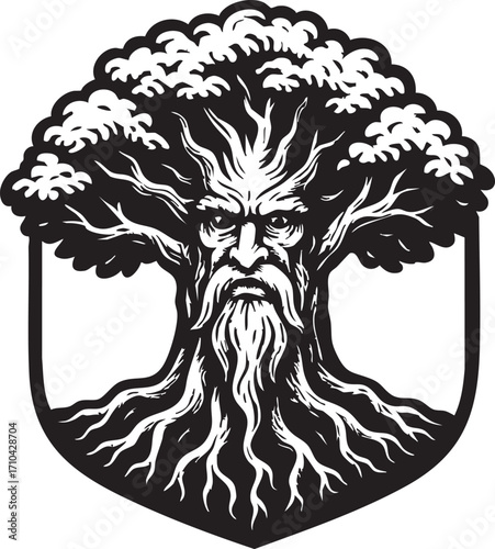 Ent Face in Tree