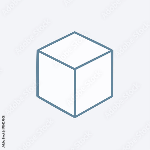 Simple Cube Icon A Minimalist Geometric Shape for Design and Visual Communication
