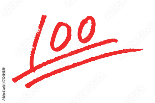 手書き赤ペンの100点