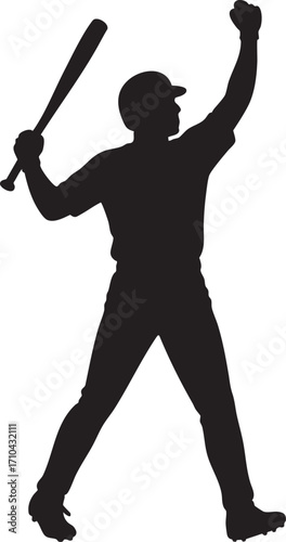 Baseball player silhouette
