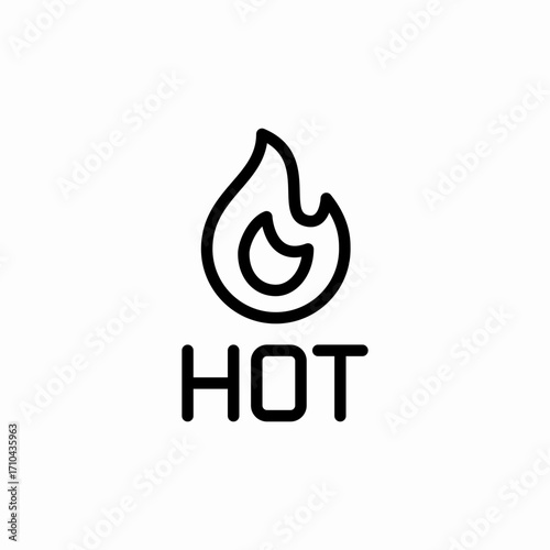 hot fire flame icon sign vector
