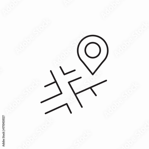 map location pin icon sign vector