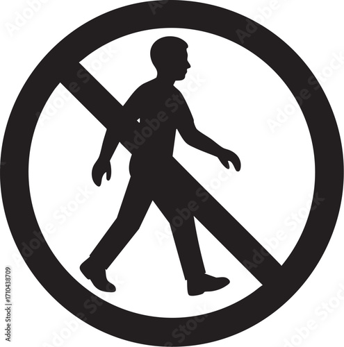 No Pedestrians Sign