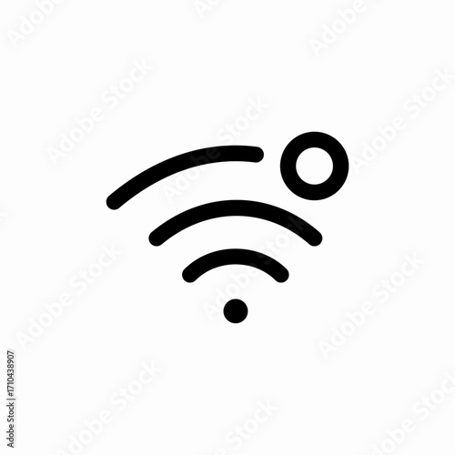 notification wifi internet icon sign vector