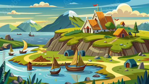 L’Anse aux Meadows, Newfoundland, Canada, marks the site of the first known Viking settlement in North America, offering archaeological evidence of Norse exploration.