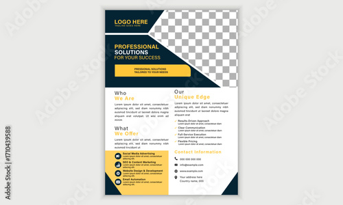 Business flyer design, cover modern layout, modern business flyer template, creative design, vector template design.