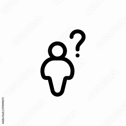 person question mark icon sign vector