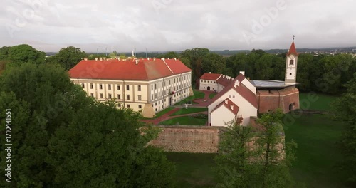Aerial View of the Old Town in Čakovec, Croatia