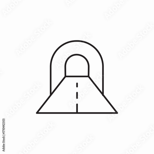 road tunnel icon sign vector