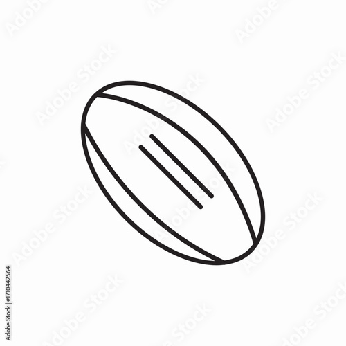 rugby ball icon sign vector