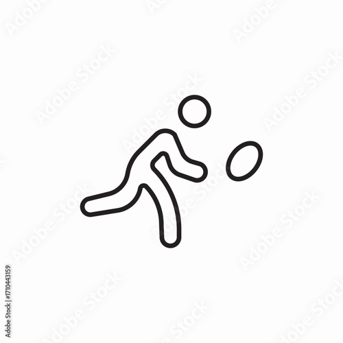 rugby sports sportsman icon sign vector