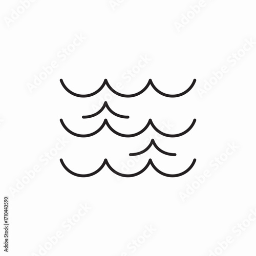 sea waves icon sign vector
