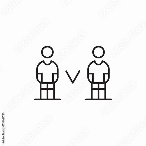 versus teams icon sign vector
