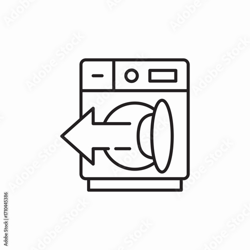 washing machine unloading icon sign vector