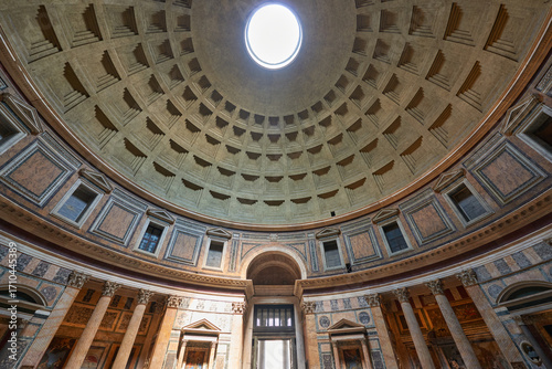 View of the Roman Pantheon in Rome.