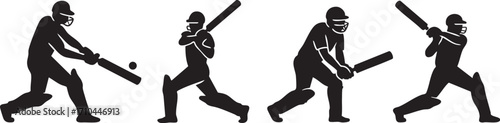 Cricket Batsman Silhouette