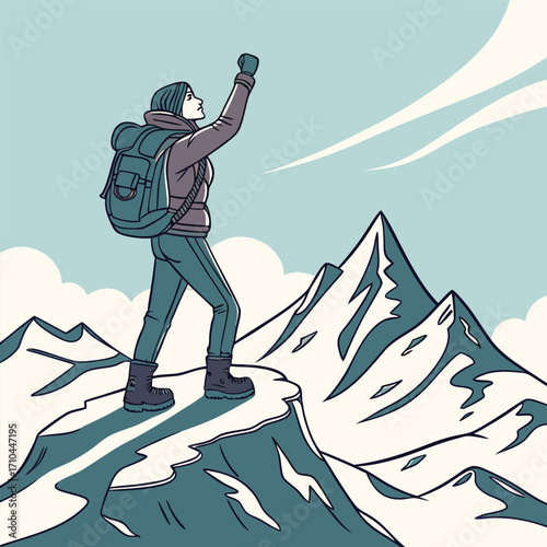 skier on mountain