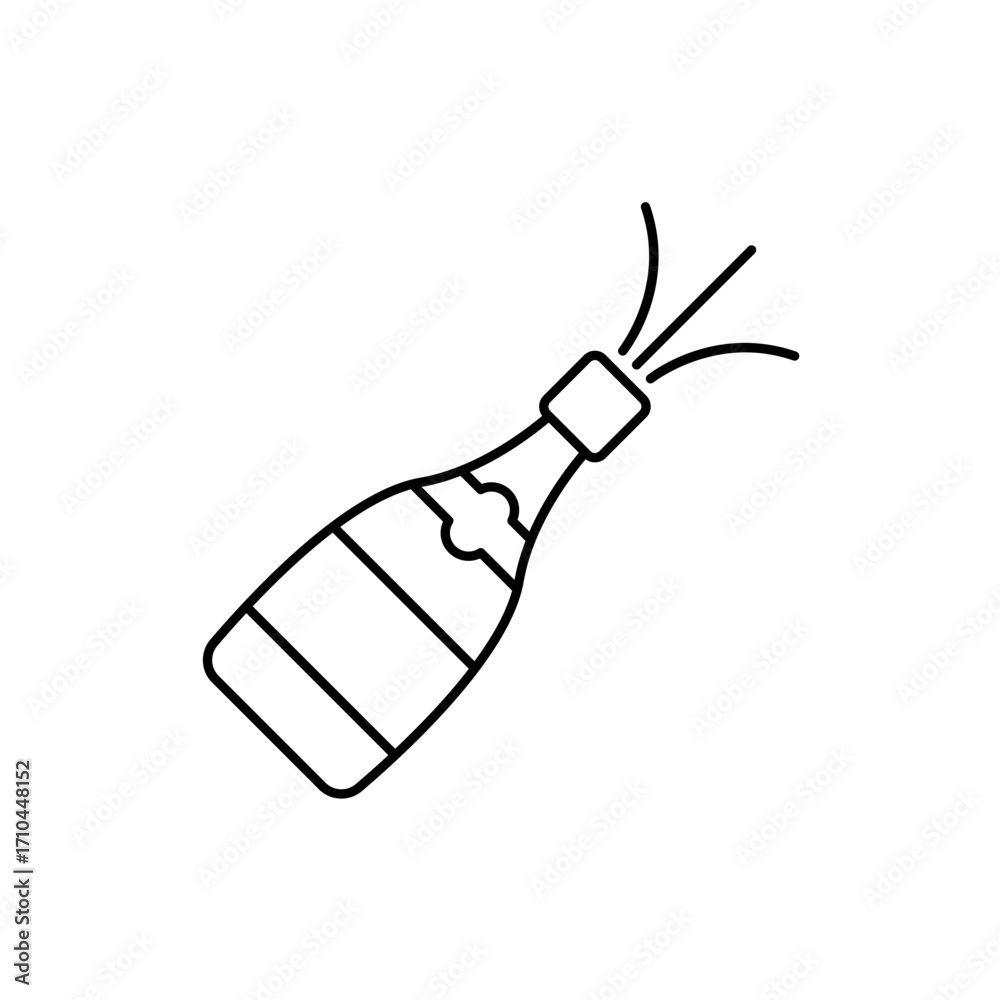 Obraz premium Icon a Champagne, isolated against a clean background.