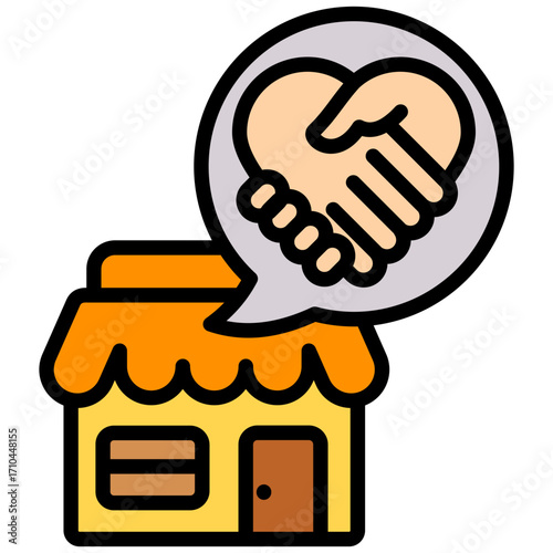 Fair Trade lineal color icon