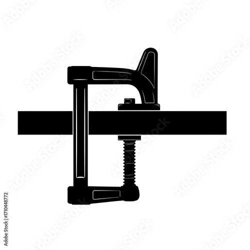 clamp on white background Silhouette