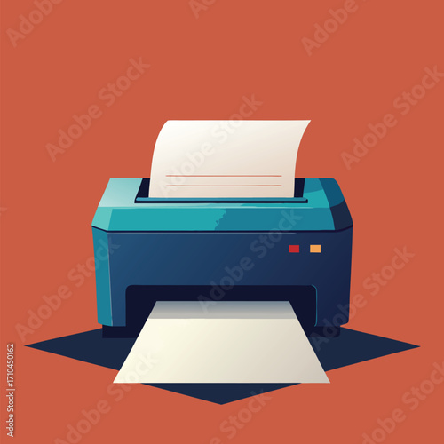 illustration of a printer