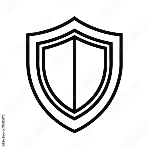 shield icon security and protection on white background 