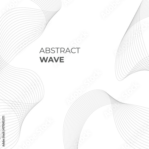Gray Silver wave abstract vector background