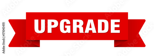 upgrade ribbon isolated on transparent background. upgrade ribbon