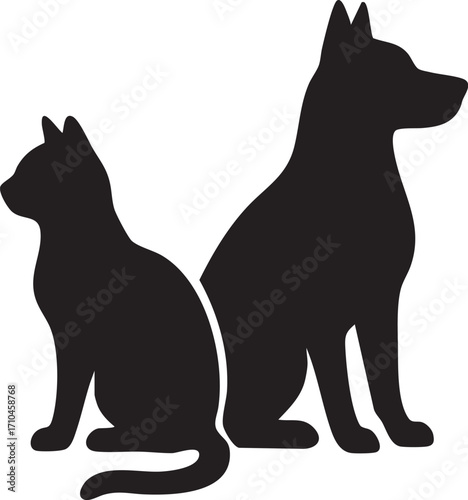 Cat and Dog Silhouettes