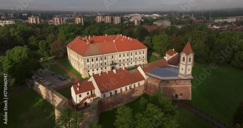 Aerial View of the Old Town in Čakovec, Croatia
