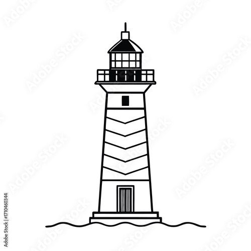 vintage lighthouse vector illustration