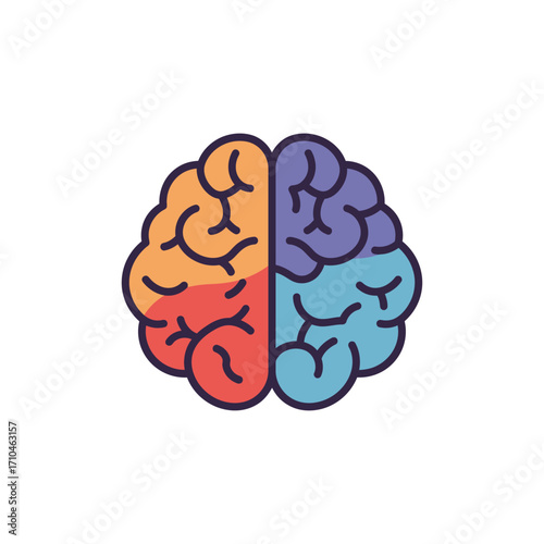brain halves concept featuring analytical and creative thinking illustrating left and right brain functions perfect for neuroscience articles