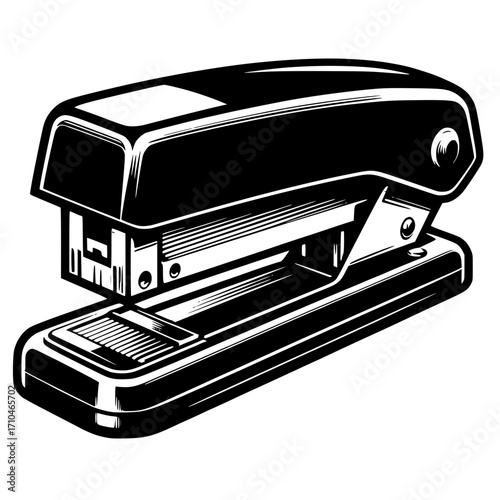 Stapler loaded with pens image vector illustration